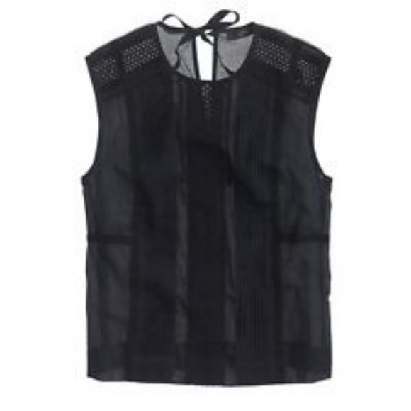 J. Crew Cotton Black Shell Sleeveless Top - Picture 2 of 5